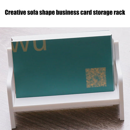 White Bench Style Business Card Holder