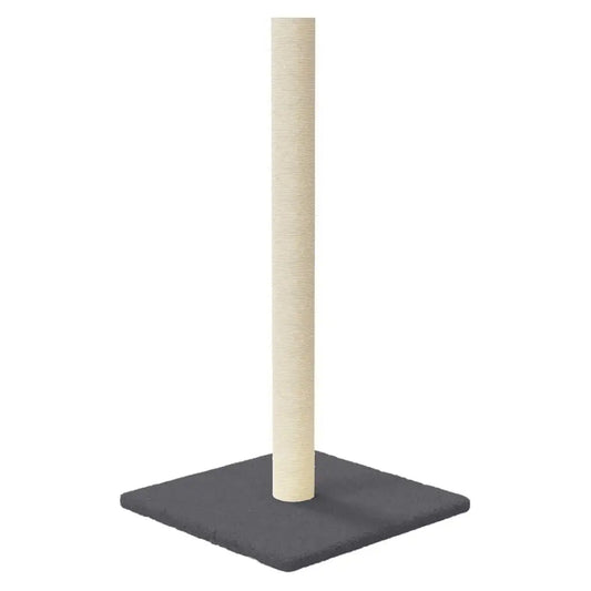 W2B VidaXL Modern Cat Scratching Post Dark Grey Engineered Wood with Plush & Sisal Compact Cat Tree Tower Packed in Carton