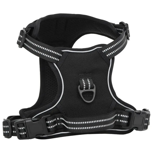 W2B VidaXL Adjustable Dog Harness Black Polyester