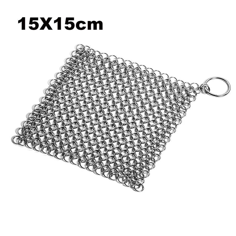 Cast Iron Cleaner Kitchen Rust Pot Pans Cleaning Scrubber Steel Rust Remover Scraper Brush Kit Metal Cleaning Brush - MyLootWare