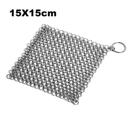 Cast Iron Cleaner Kitchen Rust Pot Pans Cleaning Scrubber Steel Rust Remover Scraper Brush Kit Metal Cleaning Brush - MyLootWare