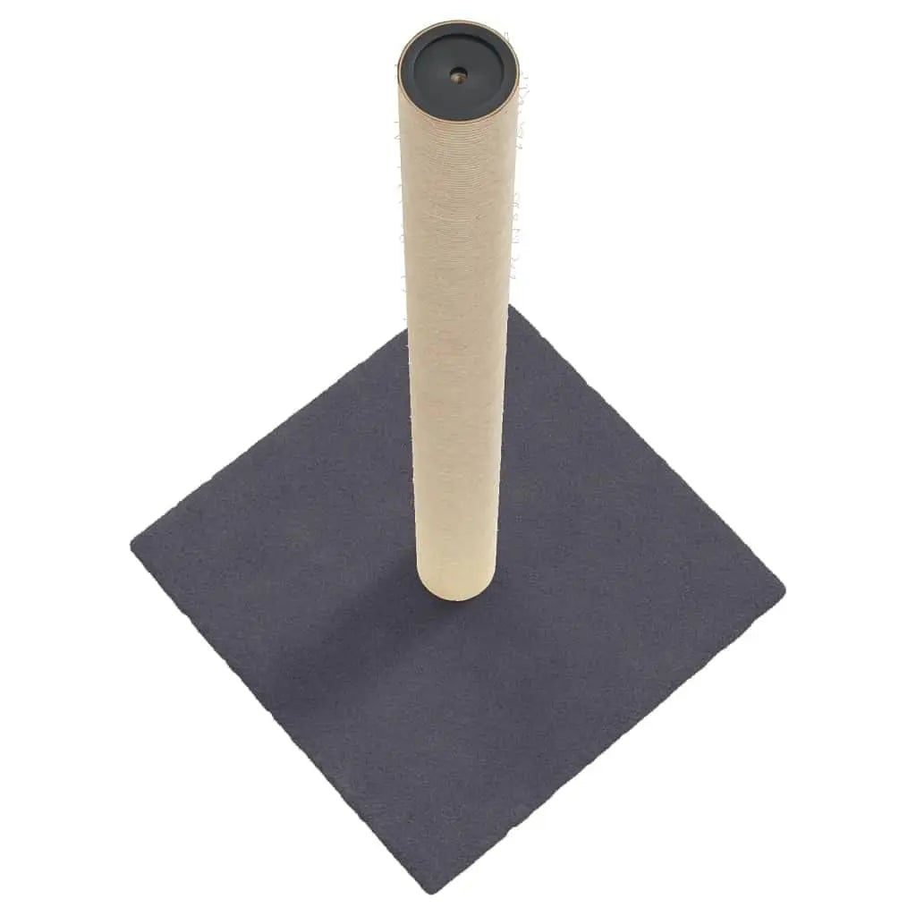 W2B VidaXL Modern Cat Scratching Post Dark Grey Engineered Wood with Plush & Sisal Compact Cat Tree Tower Packed in Carton