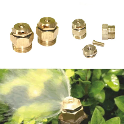 180° Brass Refraction Nozzle 1/2" Male Thread Misting Sprinkler Garden Agriculture Plant Flower Vegetable Nebulizer Sprayer 2Pcs - MyLootWare