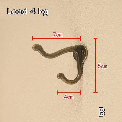 1pcs Vintage Bronze Wall Hook Coat Bag Towel Hat Hanger Robe Wall Hanging Hooks Home Bathroom Kitchen Door Anitque Racks Holder - MyLootWare
