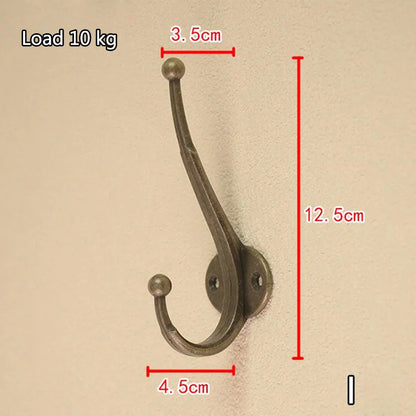 1pcs Vintage Bronze Wall Hook Coat Bag Towel Hat Hanger Robe Wall Hanging Hooks Home Bathroom Kitchen Door Anitque Racks Holder - MyLootWare
