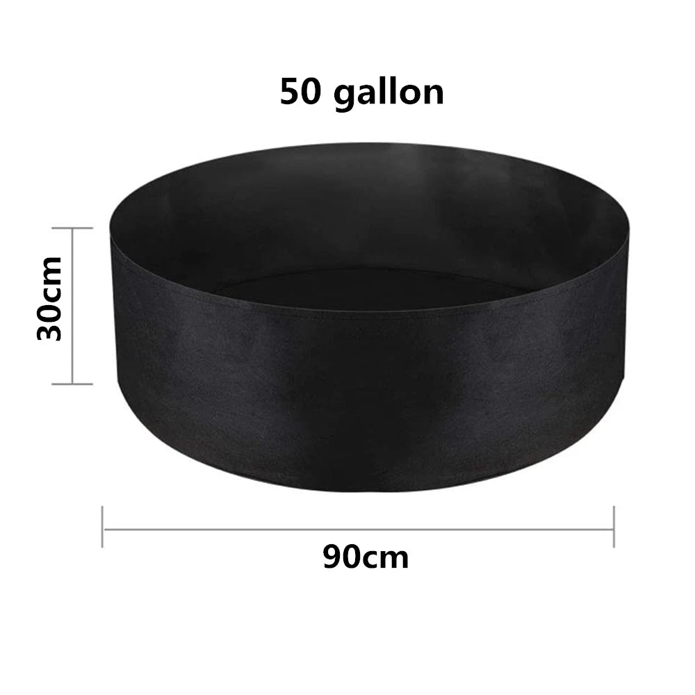 10/30/40/50/100 Gallons Fabric Garden Raised Bed Round Planting Container Grow Bags Fabric Planter Pot For Plants Nursery Pot - MyLootWare
