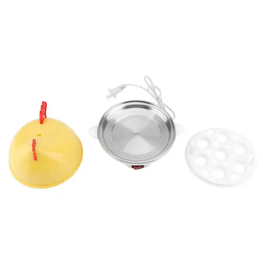 7 Eggs Electric Egg Boiler Chicken Shape Eggs Cooker Multifunctional Corn Steamed Heating Milk Kitchen Breakfast Utensil - MyLootWare