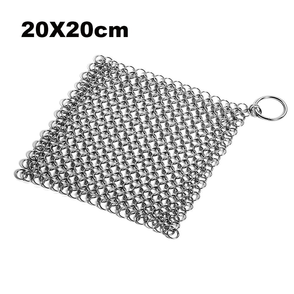 Cast Iron Cleaner Kitchen Rust Pot Pans Cleaning Scrubber Steel Rust Remover Scraper Brush Kit Metal Cleaning Brush - MyLootWare