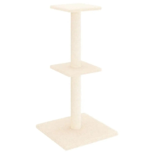 W2B VidaXL Modern Cream Cat Tree 28.7 in Tall