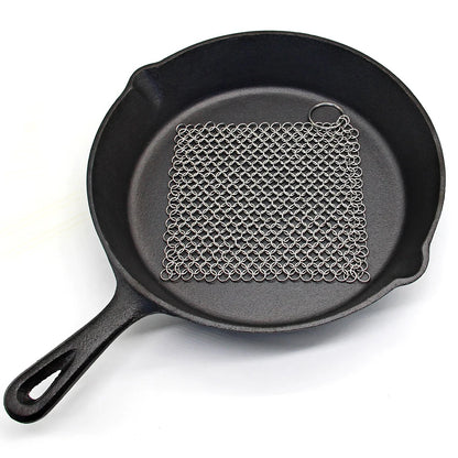 Cast Iron Cleaner Kitchen Rust Pot Pans Cleaning Scrubber Steel Rust Remover Scraper Brush Kit Metal Cleaning Brush - MyLootWare