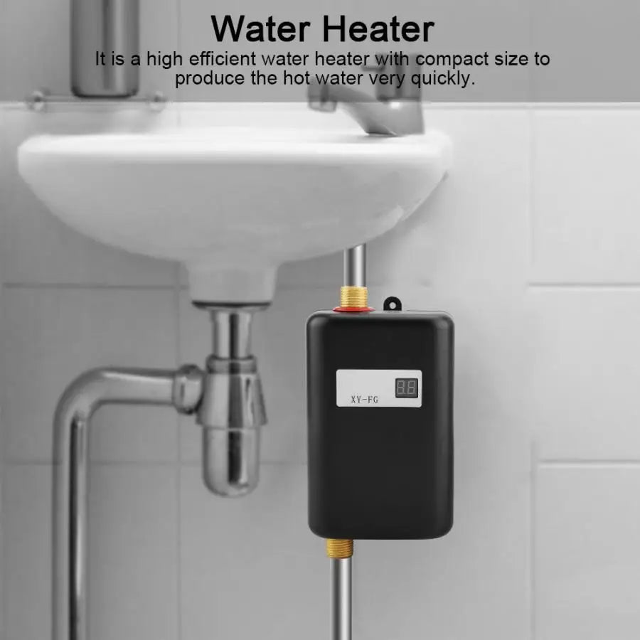 3000W Electric Water Heater Electric Tankless Water Heater LCD Digital Temperature Display Heating Shower 220-240V 50Hz - MyLootWare