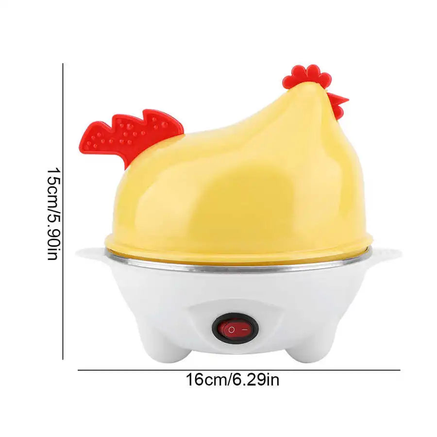 7 Eggs Electric Egg Boiler Chicken Shape Eggs Cooker Multifunctional Corn Steamed Heating Milk Kitchen Breakfast Utensil - MyLootWare