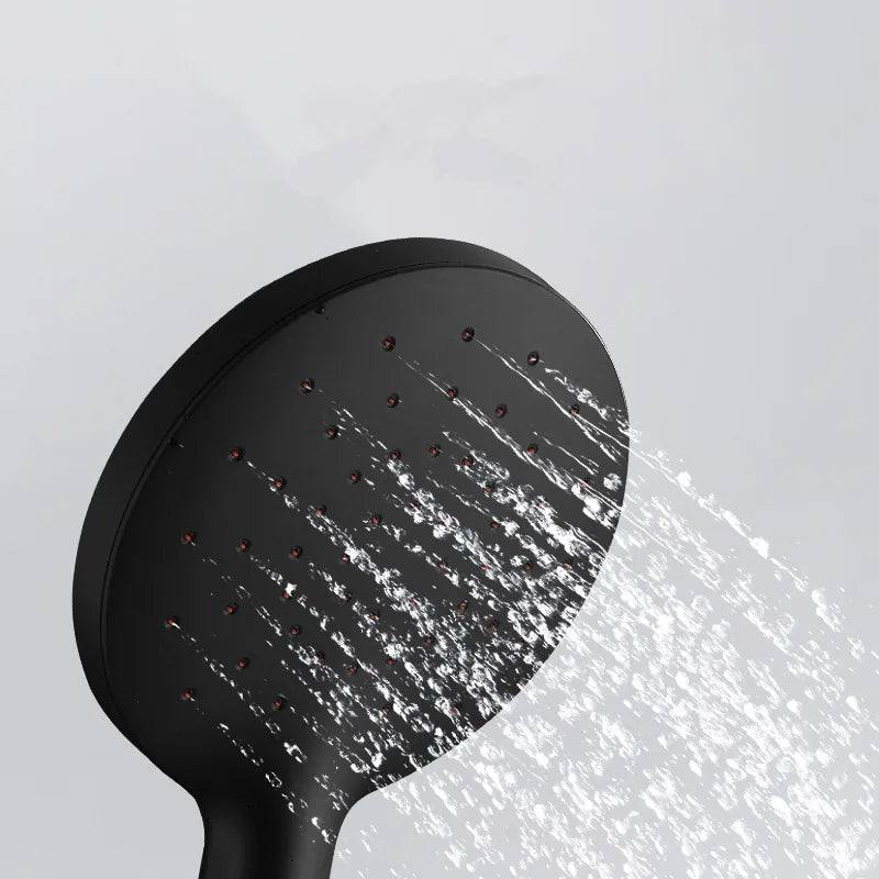 Hand-held Shower Head Water Saving Black Bathroom