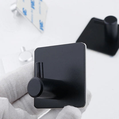 1PC Metal Hooks Strong Self Adhesive Hook Bathroom Stainless Steel Hook Wall Hangers Coat Towel Rustproof Hooks Kitchen Hardwar - MyLootWare