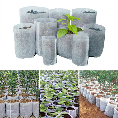 Biodegradable Nonwoven Fabric Nursery Plant Grow Bags Seedling Growing Planter Planting Pots Garden Eco-Friendly Ventilate Bag - MyLootWare