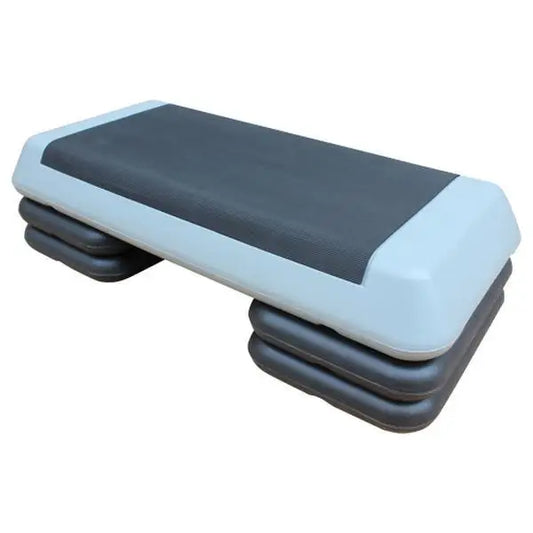 Adjustable Red Black Workout Aerobic Stepper Fitness Exercise Step Platform Trainer with 2 Risers