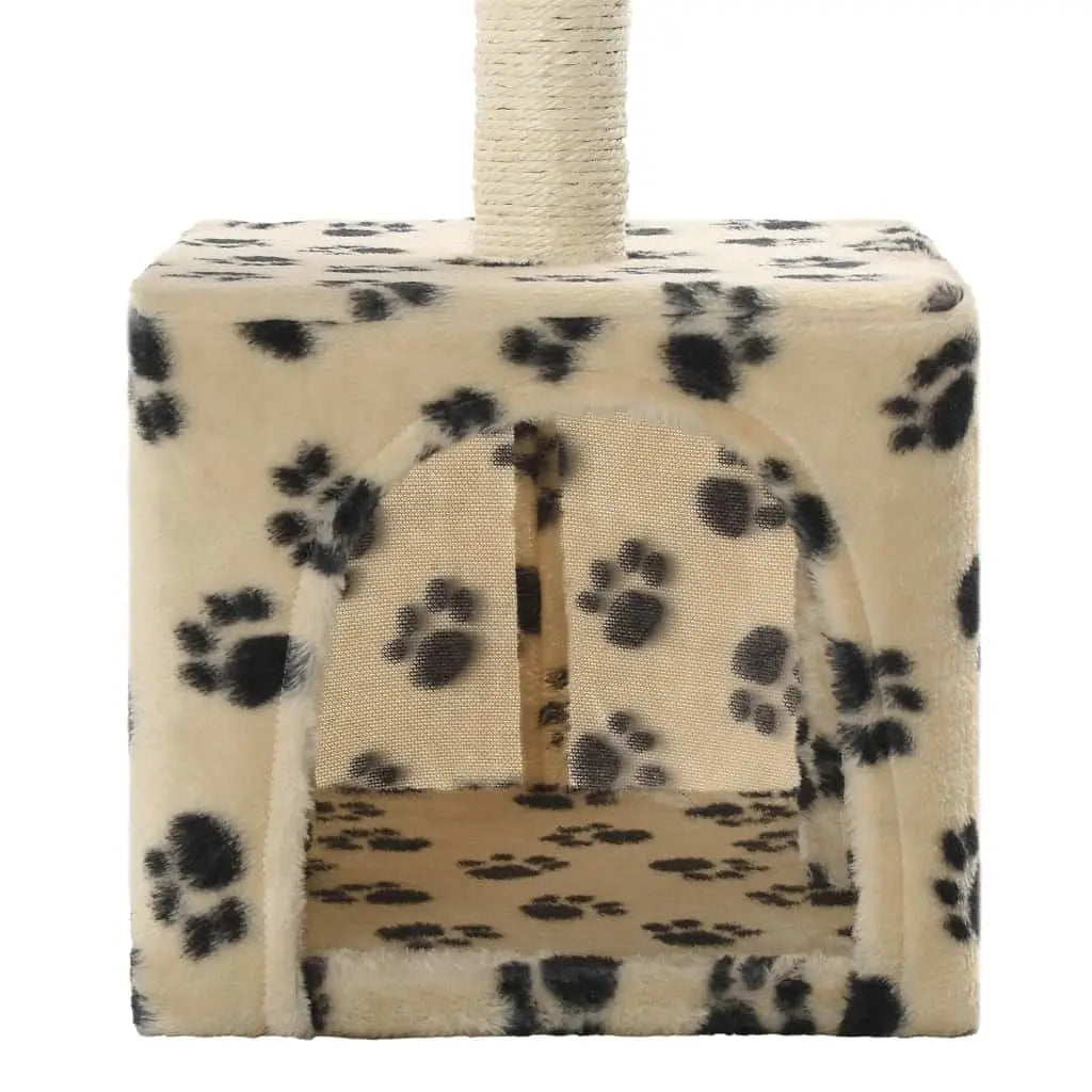 W2B VidaXL Modern Large Cat Tree Tower Beige with