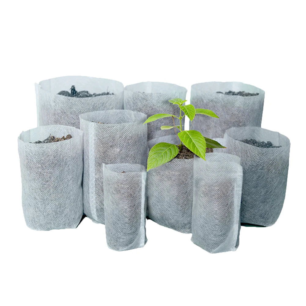 Biodegradable Nonwoven Fabric Nursery Plant Grow Bags Seedling Growing Planter Planting Pots Garden Eco-Friendly Ventilate Bag - MyLootWare