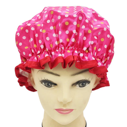 High Quality  Shower Caps Polyester Satin Double