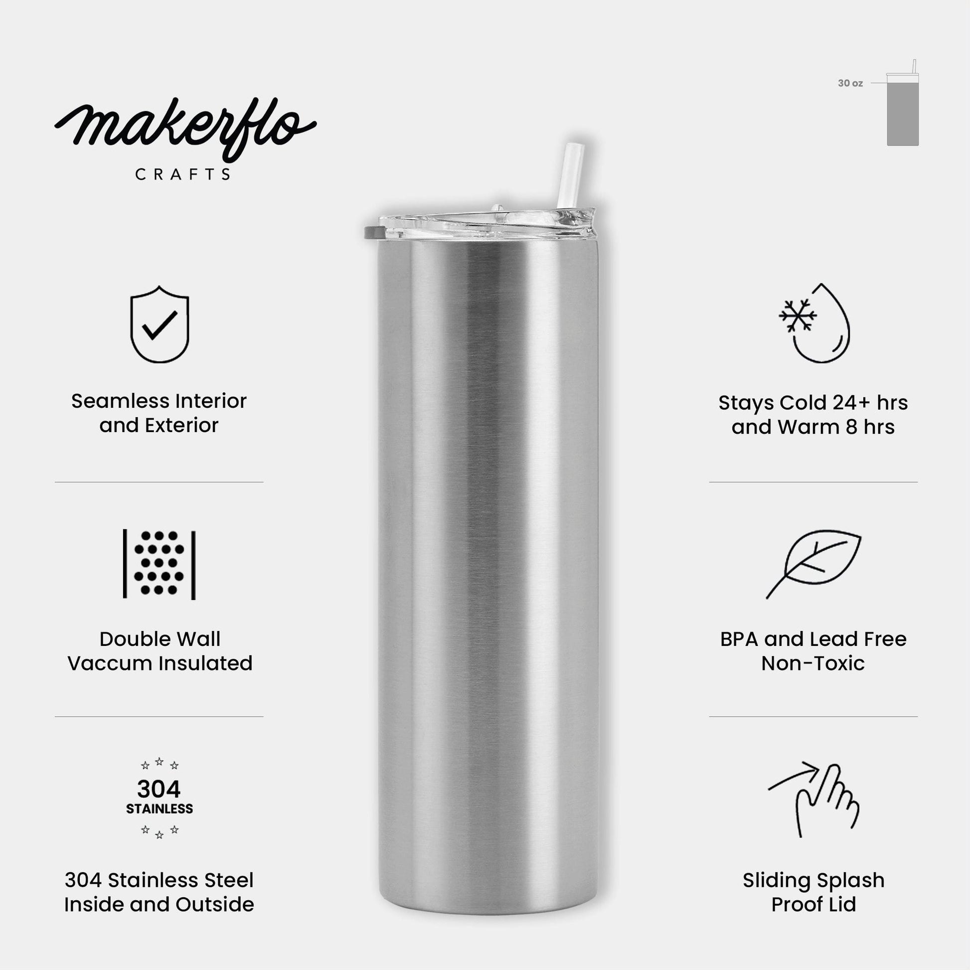 30oz Skinny Tumbler - MyLootWare