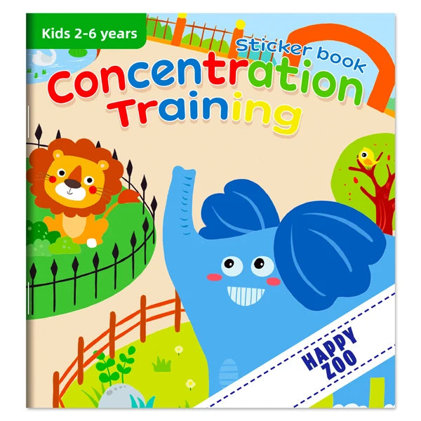 Montessori Toys Cartoon Sticker Books Focus on