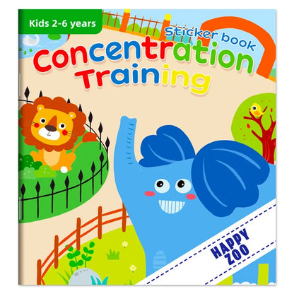 Montessori Toys Cartoon Sticker Books Focus on