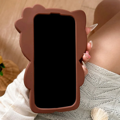 3D Hello Kitty Leopard Bow iPhone Silicone Case - MyLootWare