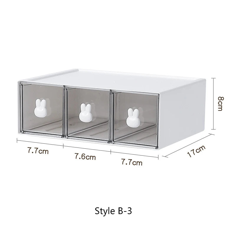 Rabbit Desktop Storage Boxes Multi Grids