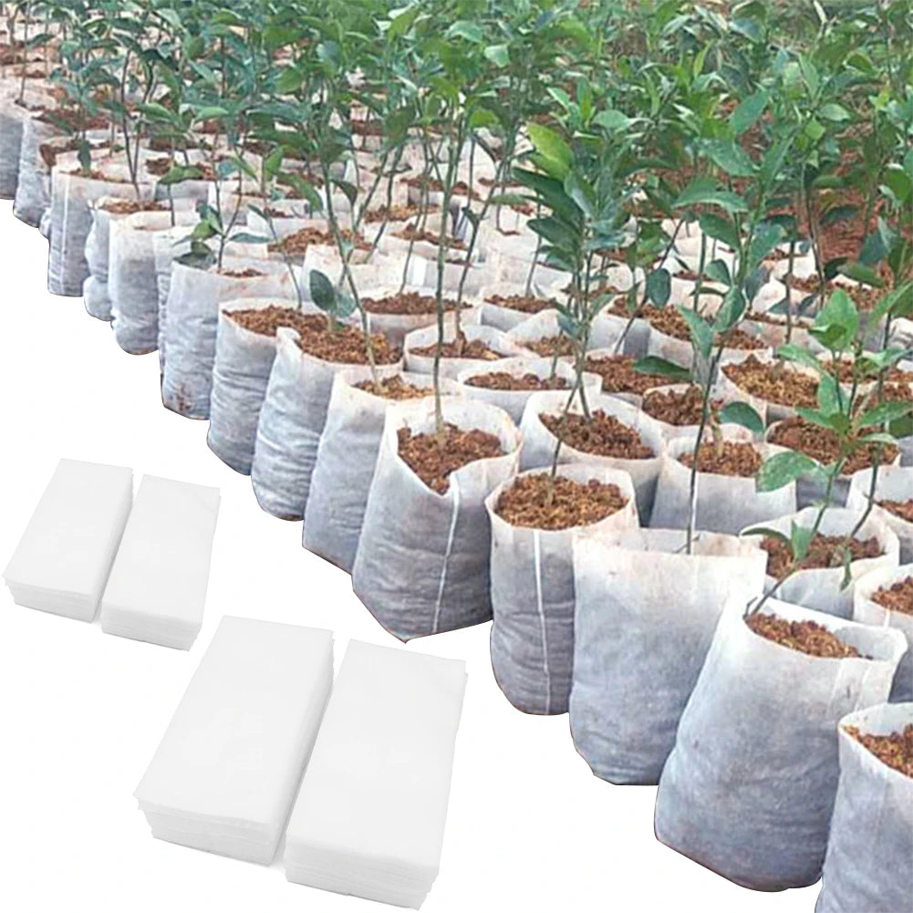Biodegradable Nonwoven Fabric Nursery Plant Grow Bags Seedling Growing Planter Planting Pots Garden Eco-Friendly Ventilate Bag - MyLootWare