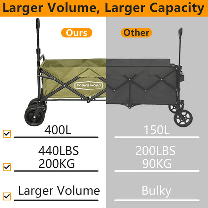 Green Camping Cart Outdoor Practical Convenient
