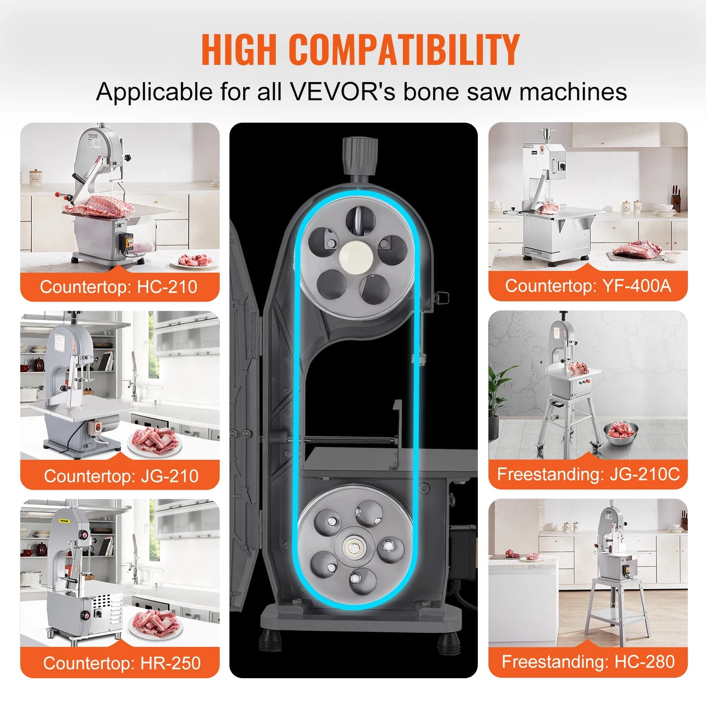 SucceBuy Band Saw Blade 65x0.63x0.02 inch 5 Pack