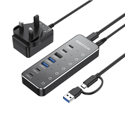 RSHTECH Powered 7 Port 10Gbps Data USB Hubs