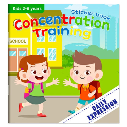 Montessori Toys Cartoon Sticker Books Focus on