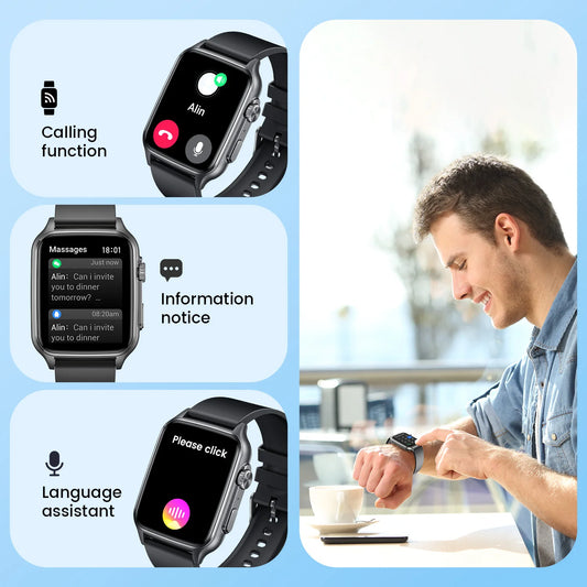 1.96" Smartwatch with Calling & 100+ Sports Modes - MyLootWare