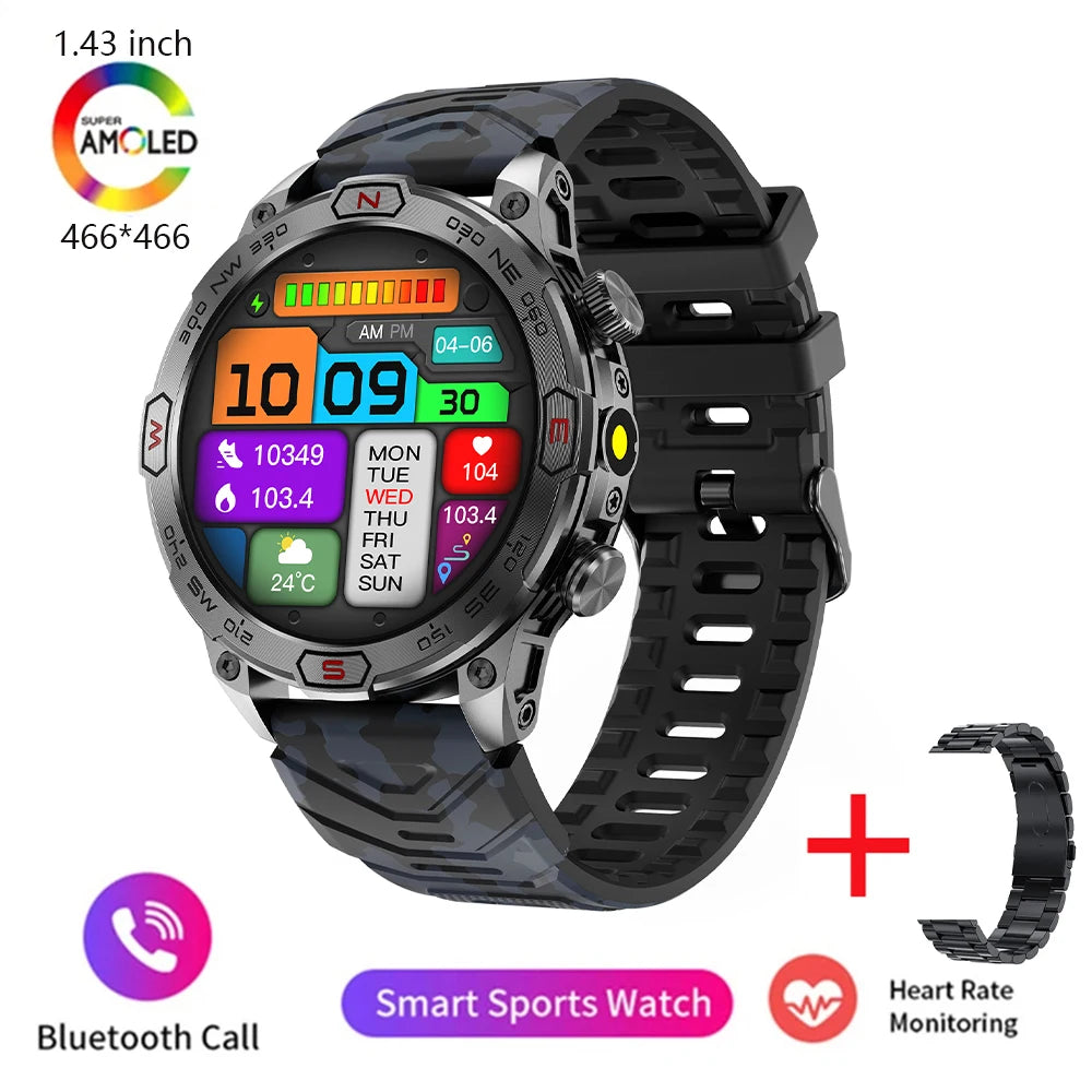 New 1.43-inch smartwatch ECG+PPG all-weather heart