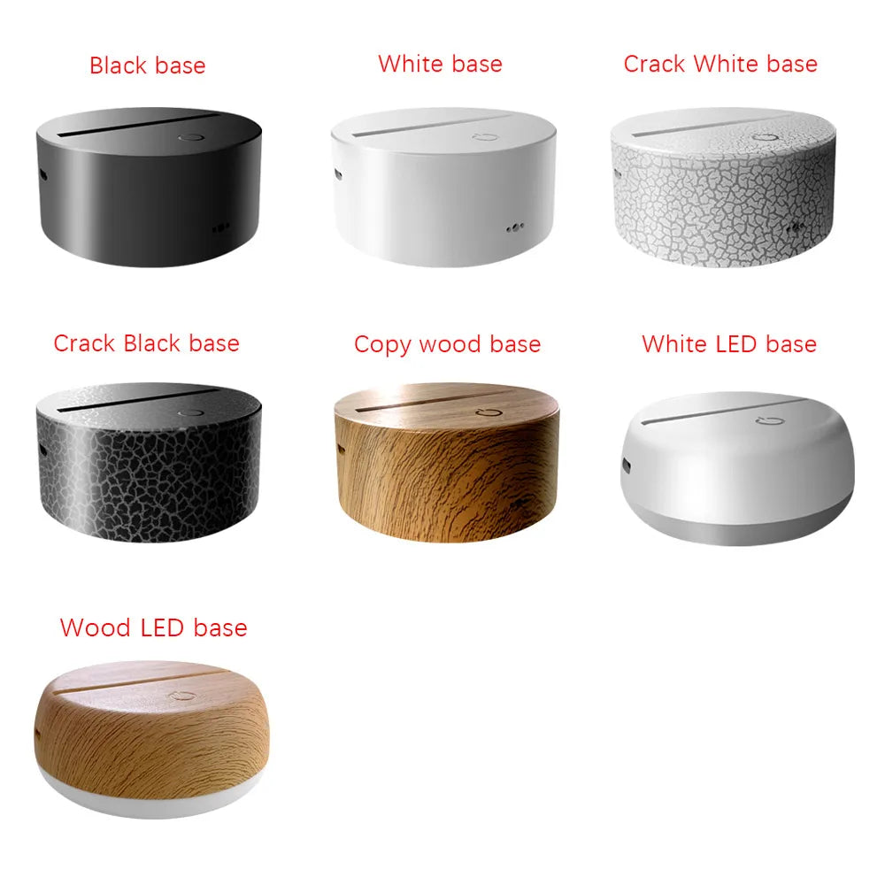 New 3d Illusion Kids Night Light Football 7 Colors