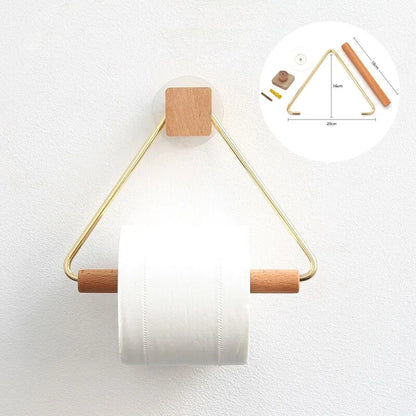 Toilet Paper Towel Dispenser Wooden Paper Roll