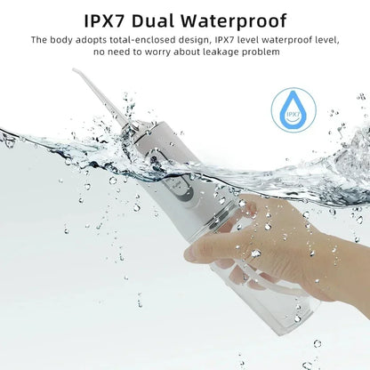 Portable Water Flosser w/ 4 Jet Tips & 3 Modes -