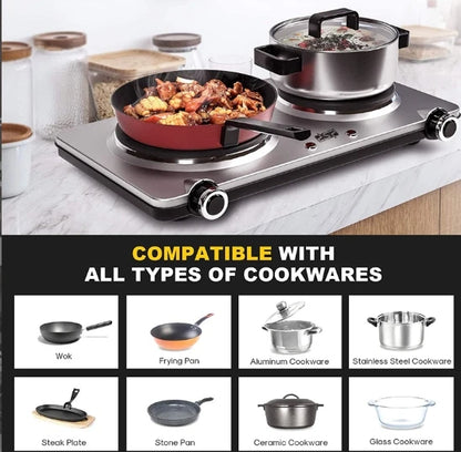 Houselin Double Induction Cooktop,Portable
