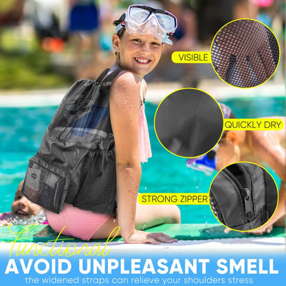 Beach Backpack, Backpack, Beach Bag That Can Store Clothes, Cosmetics, Water Cup Backpack, Washable Travel Bag - MyLootWare