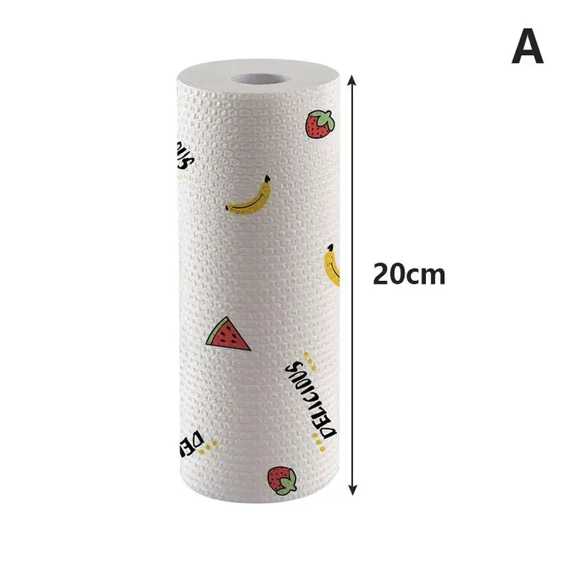 1 Roll Of Reusable Lazy Rags Bamboo Towels Wet And Dry For Kitchen Dishcloths Hand Towel Rolls Organic Dishwashing Cloth - MyLootWare