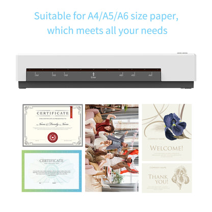 A4 Laminator Machine Hot and Cold Lamination 2 Roller System 9 inches Width Laminator Suitabe for A4/A5/A6 Laminating Pouches - MyLootWare