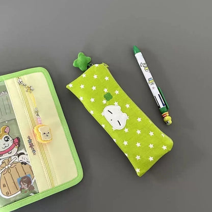 1/3 pcs Cute Stars Pencil Case Mesh Multilayer Pen Bag Multifunctional Large Capacity Stationery Bag School - MyLootWare