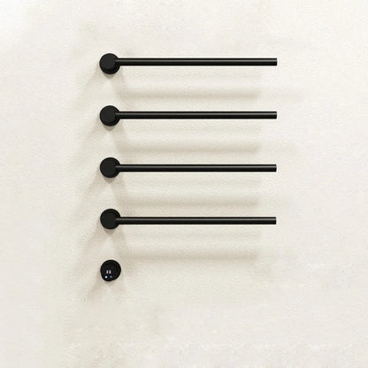 Bathroom Electric Heated Carbon Fiber Towel Rail Warmer Digital Display Temperature Time Control Smart Home Concealed Bar Dryer - MyLootWare