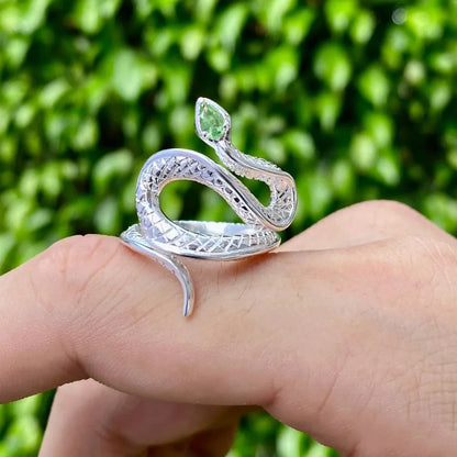 Spiritual Slytherin Snake Opening Ring for Women