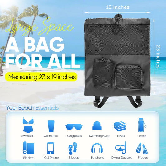 Beach Backpack, Backpack, Beach Bag That Can Store Clothes, Cosmetics, Water Cup Backpack, Washable Travel Bag - MyLootWare