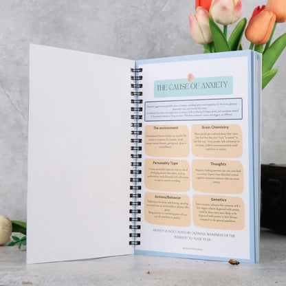 Anxiety Management Workbook for Adults | Spiral Bound Relaxation Journal | Relaxation and Social Psychology Exercises - MyLootWare