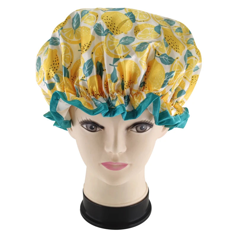 High Quality  Shower Caps Polyester Satin Double