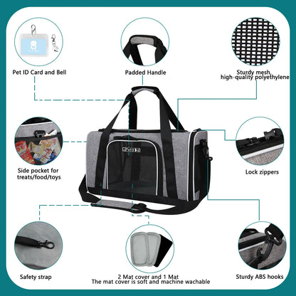 Soft Pet Carriers Portable Breathable Foldable Bag