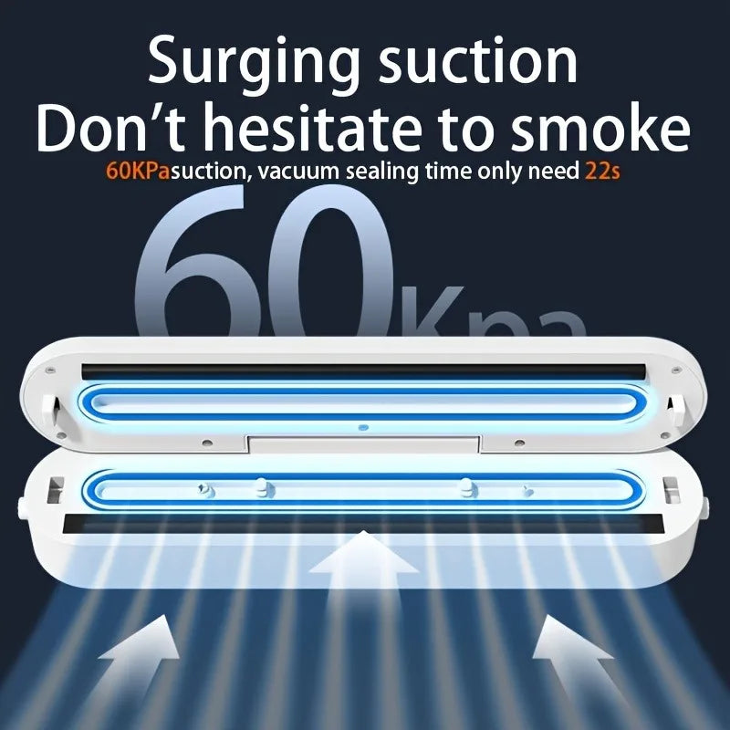 Automatic Vacuum Sealer Machine For Food Storage With 10pcs Free Food Saver Bags 220V Sealing Machine for Vacuum package - MyLootWare